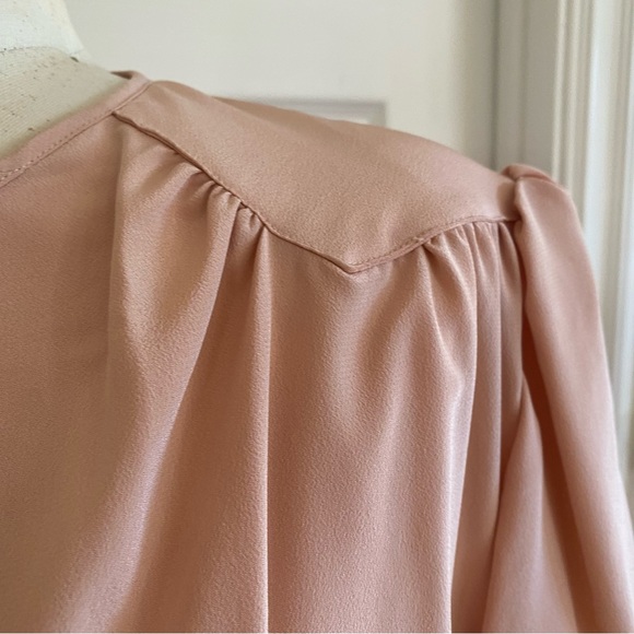 EUC vintage Christian Dior Dusty rose, pull over puff sleeved blouse - Picture 8 of 12